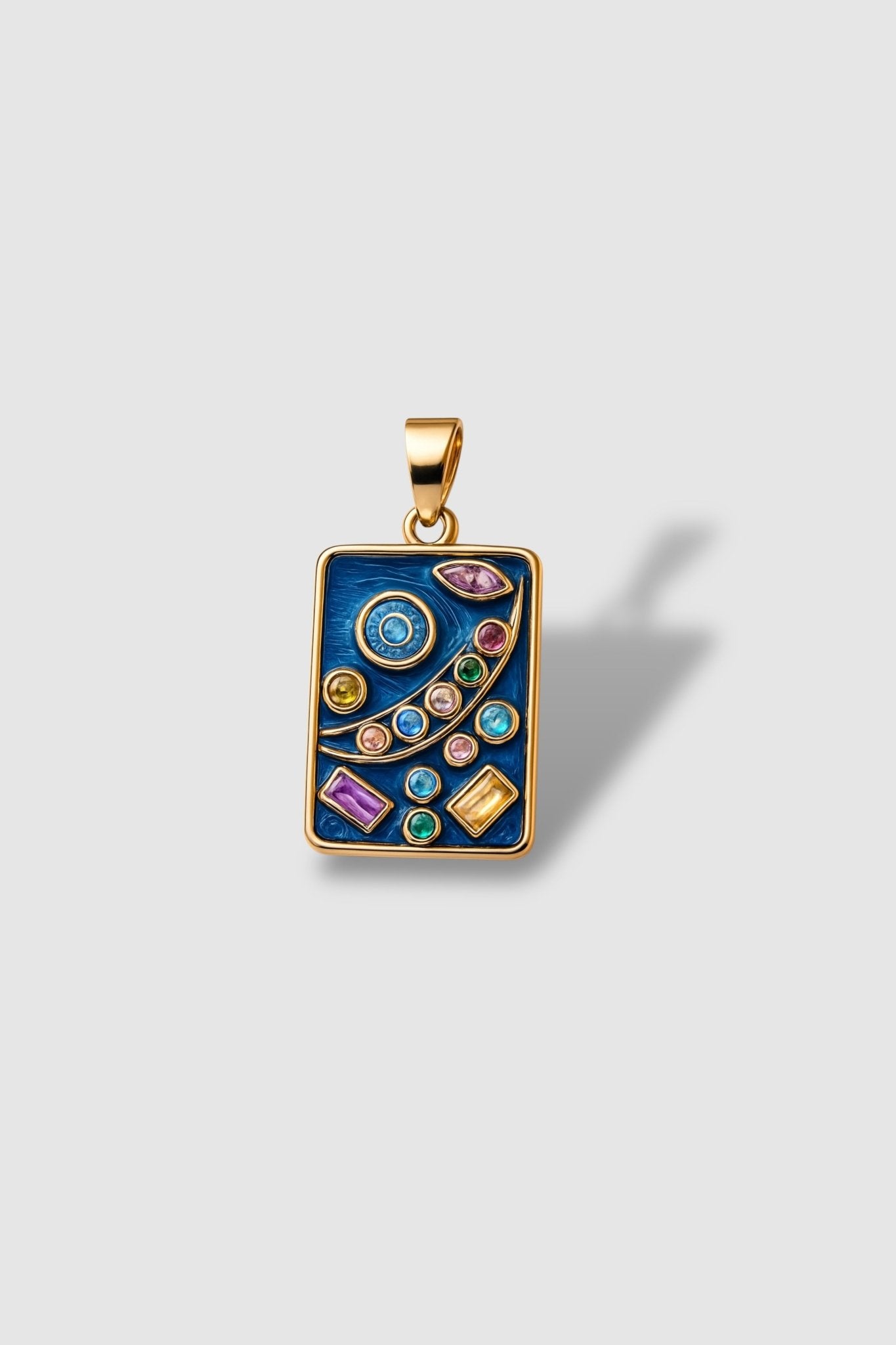 Blue Cosmic Garden Medallion Charm - Vicky&Nico