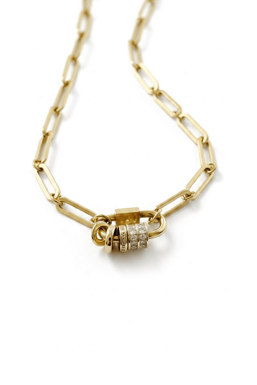 Carabiner with Rings Necklace - Vicky&Nico
