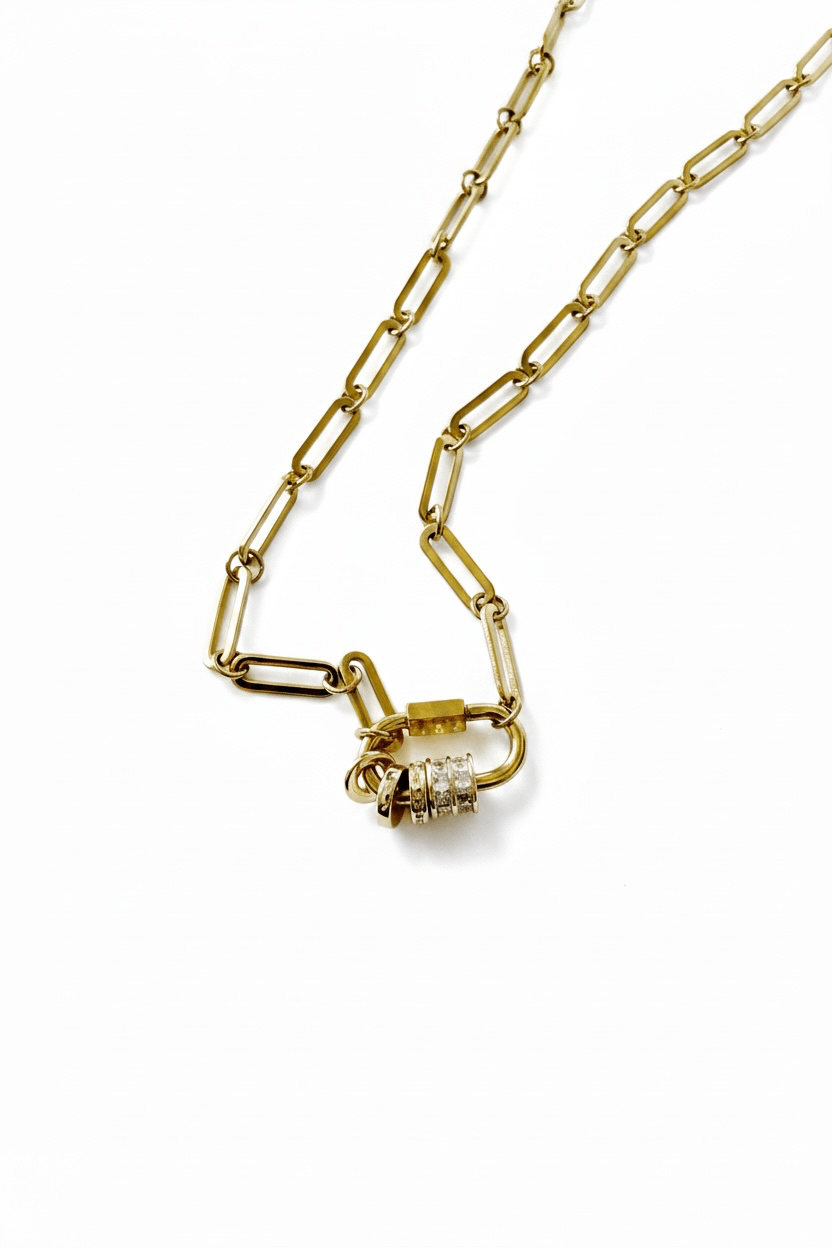 Carabiner with Rings Necklace - Vicky&Nico