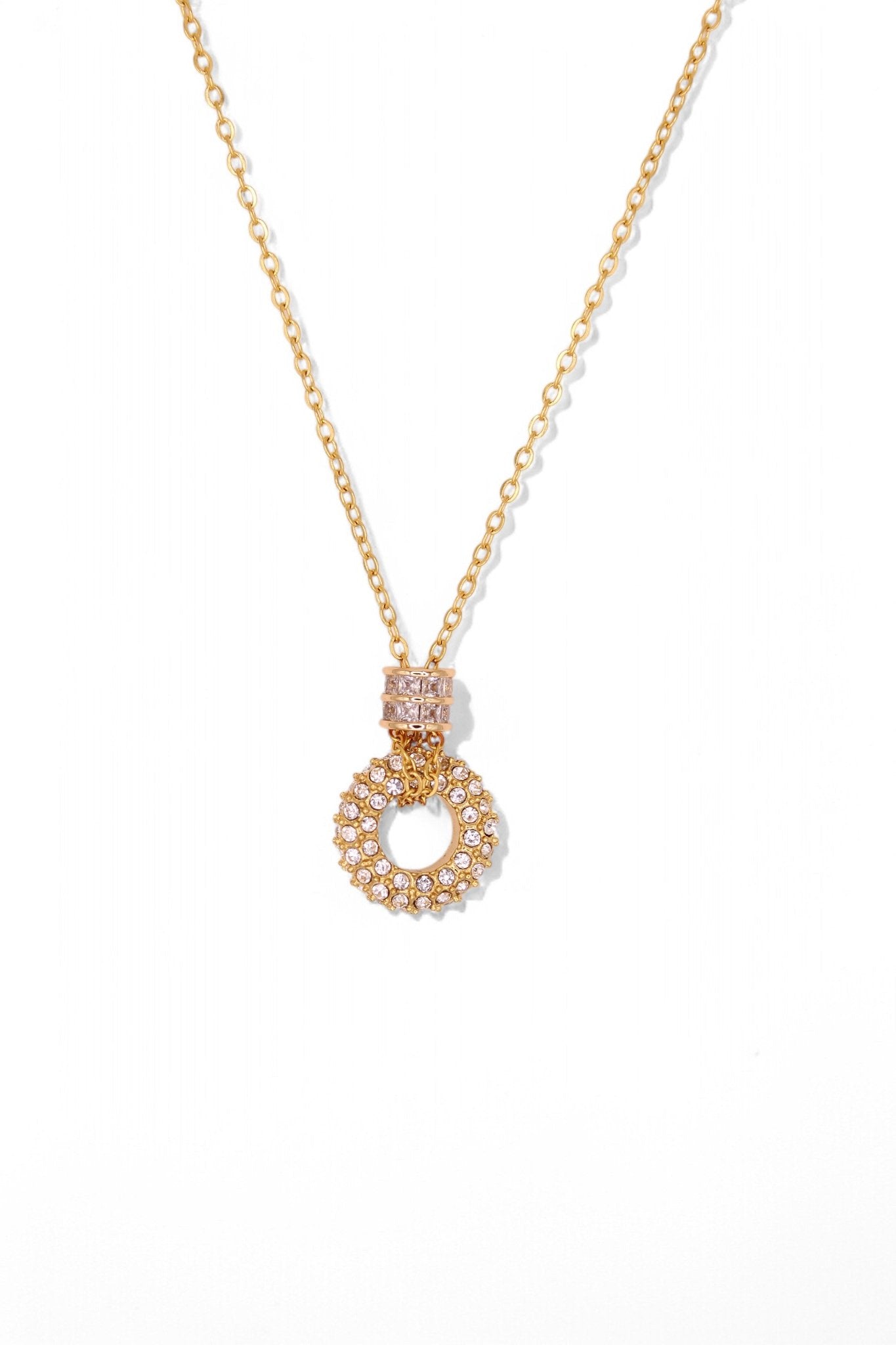 Gold Luxe Circle Necklace - Vicky&Nico