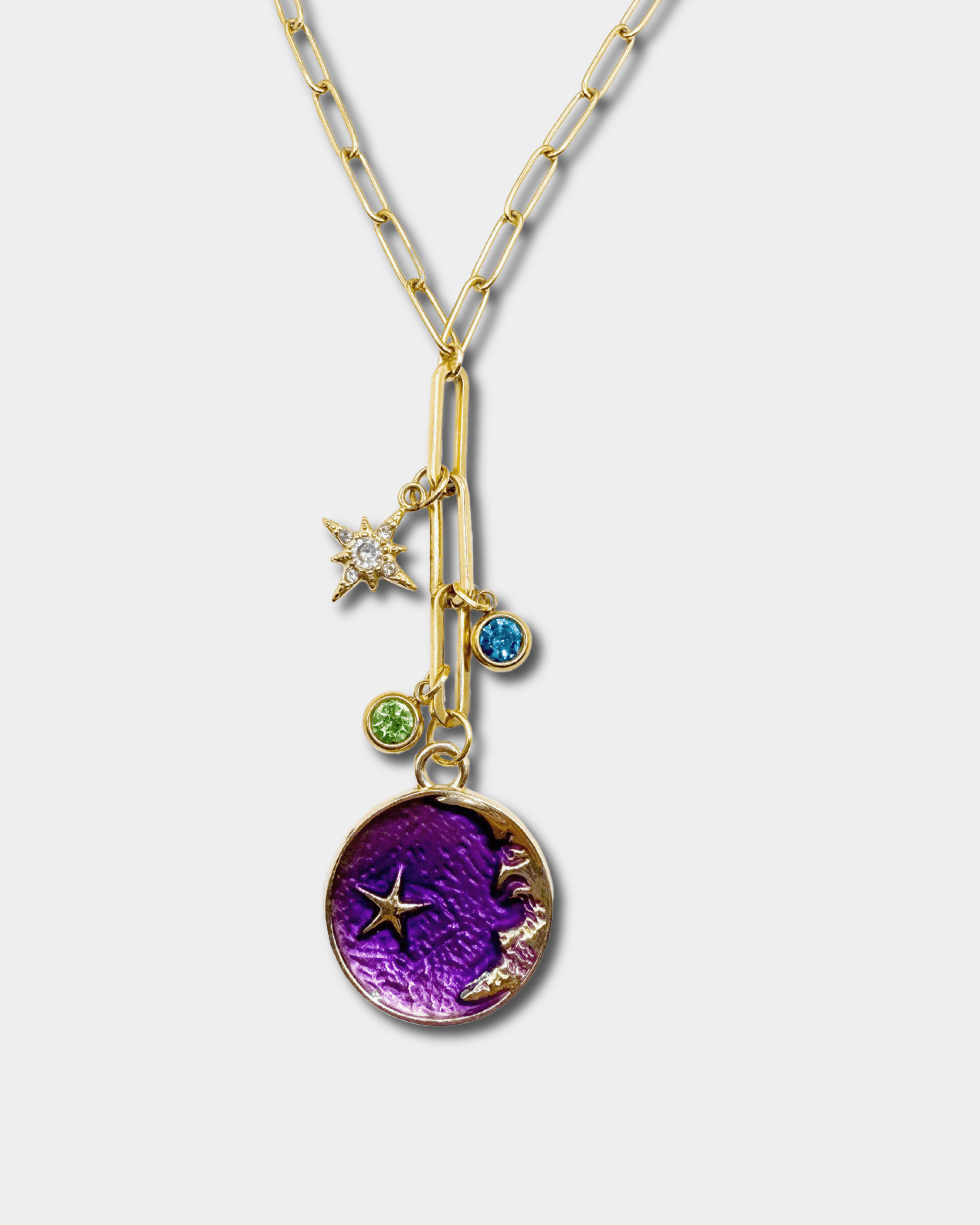 Indigo Crescent Necklace - Vicky&Nico