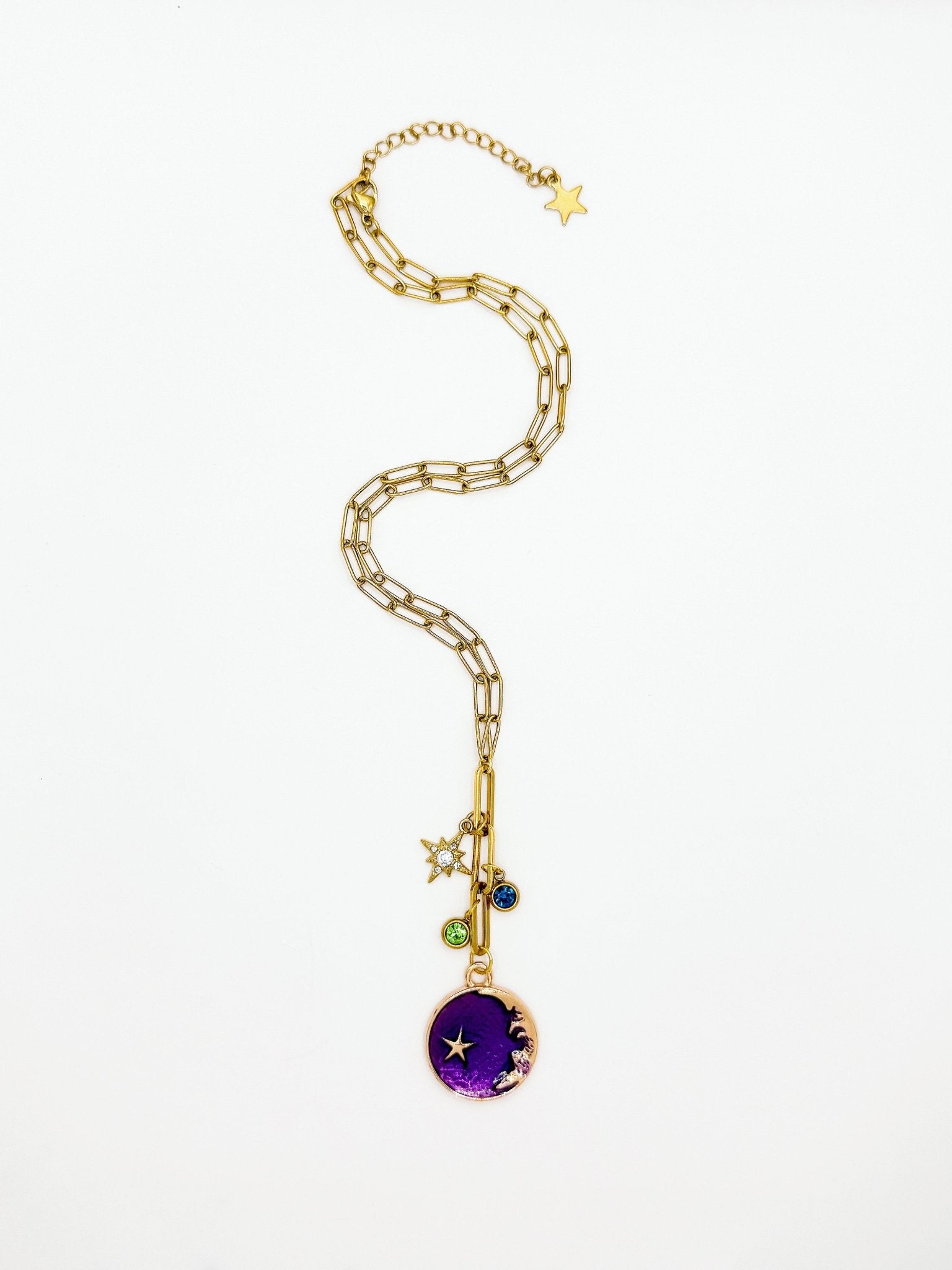 Indigo Crescent Necklace - Vicky&Nico