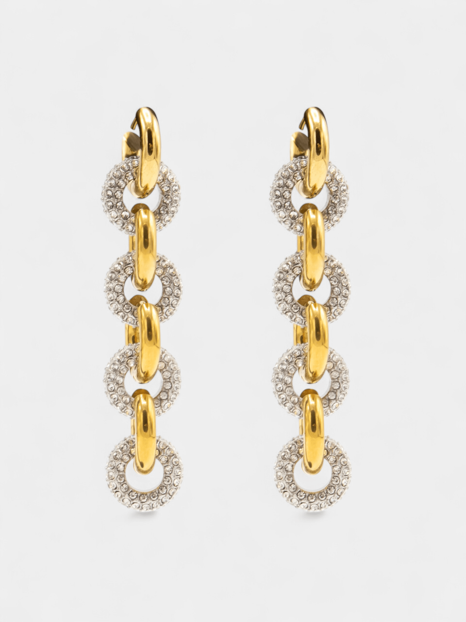 Metallique Harmony Drop Earrings - Two Tone - Vicky&Nico