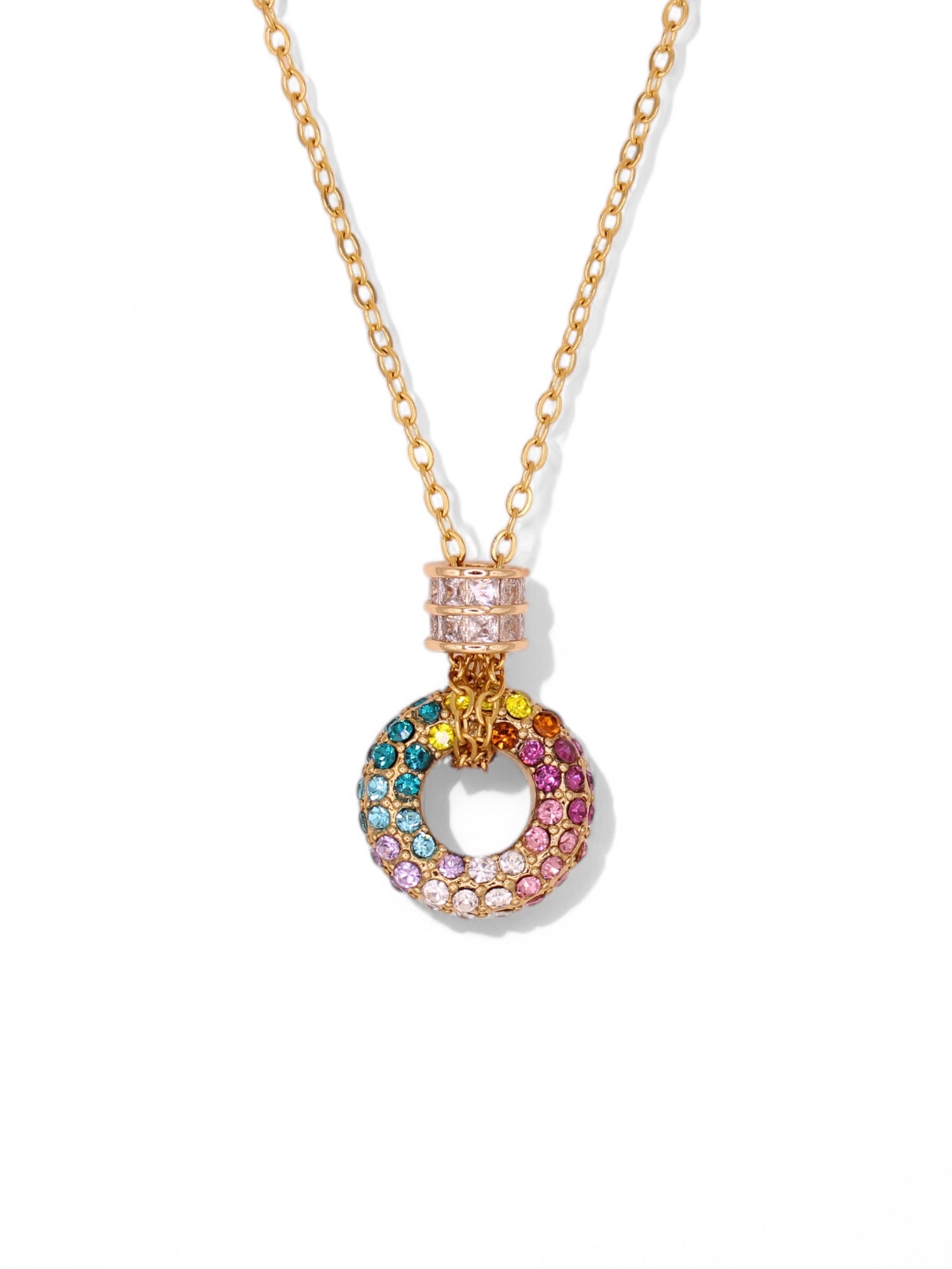 Multicolor Luxe Circle Necklace - Vicky&Nico