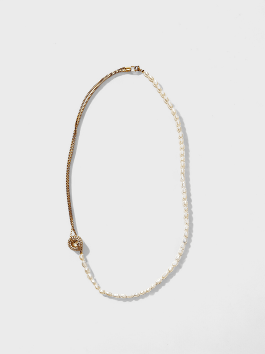 Pearl 18K Gold Sphere Necklace - Vicky&Nico