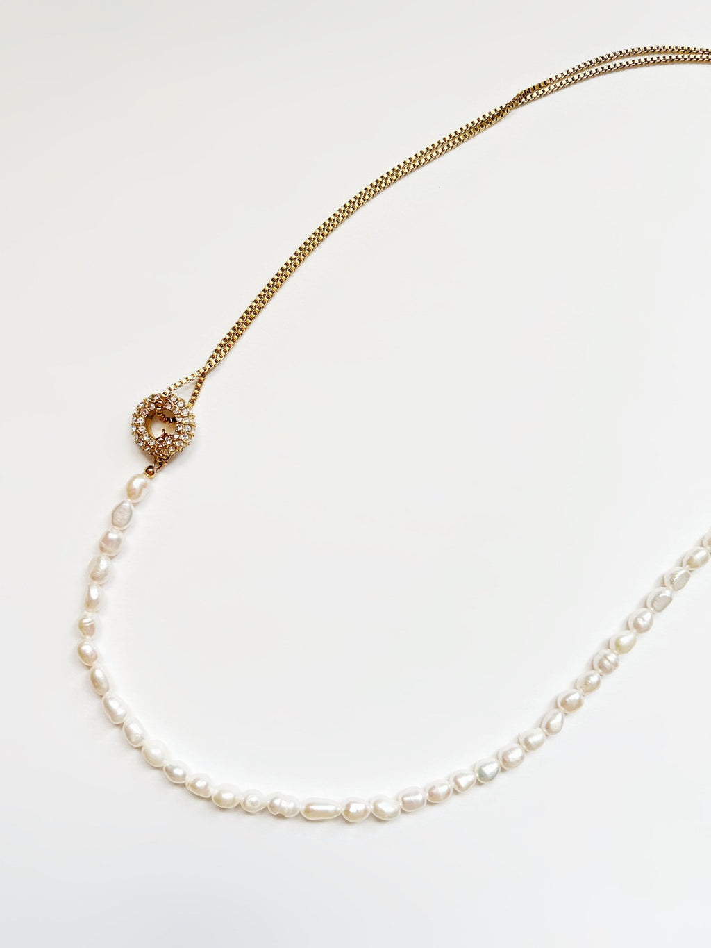 Pearl 18K Gold Sphere Necklace - Vicky&Nico