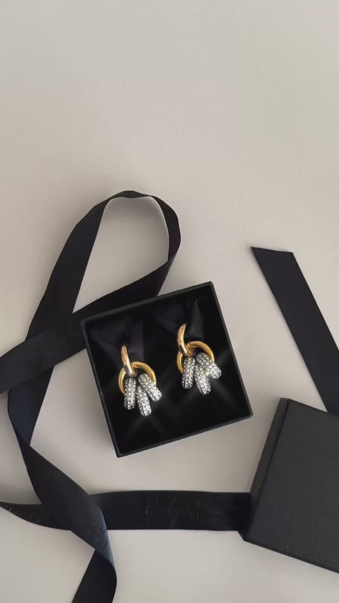 Sphere Harmony Trio Earrings - Two Tone