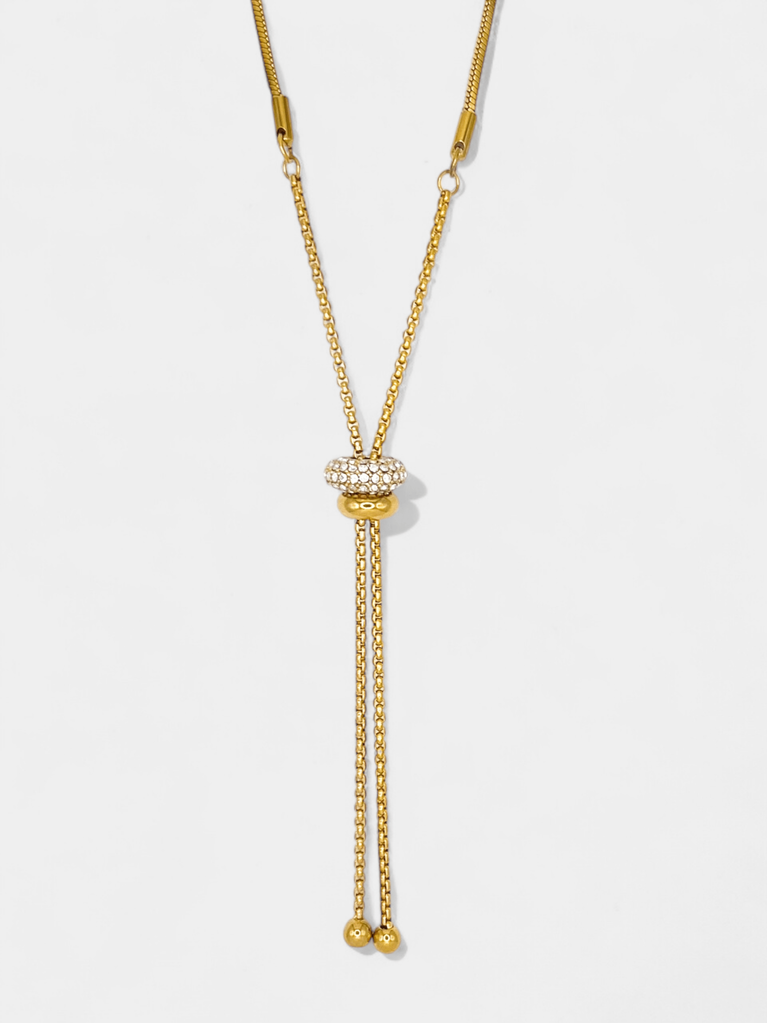 Sphere Bolo Necklace - Gold - Vicky&Nico