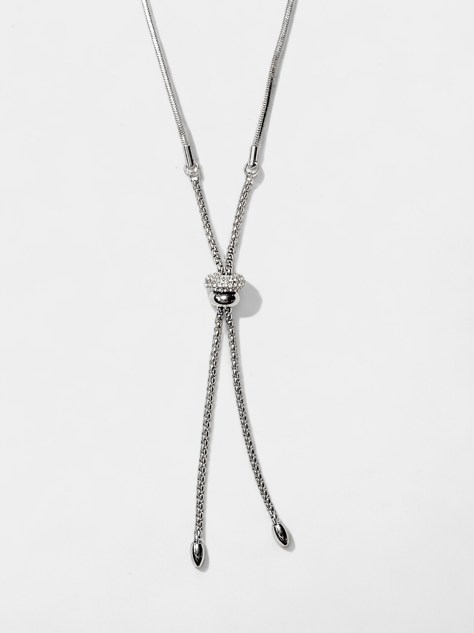 Sphere Bolo Necklace - Silver - Vicky&Nico