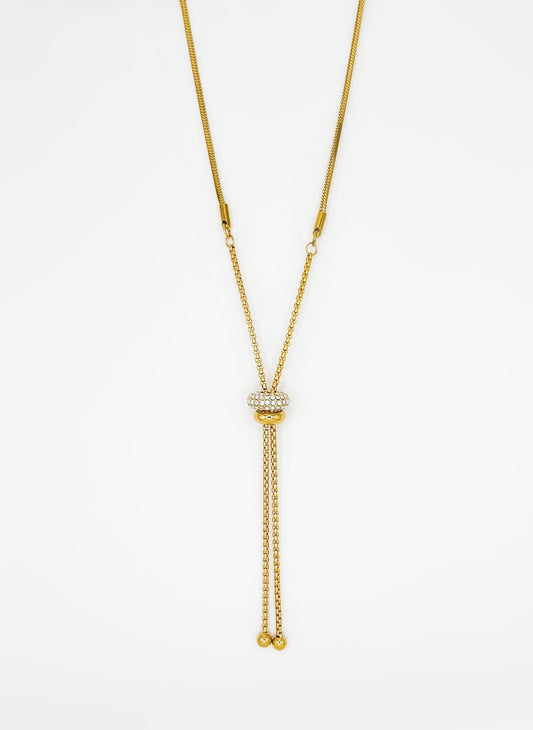 Sphere Bolo Necklace - Gold - Vicky&Nico