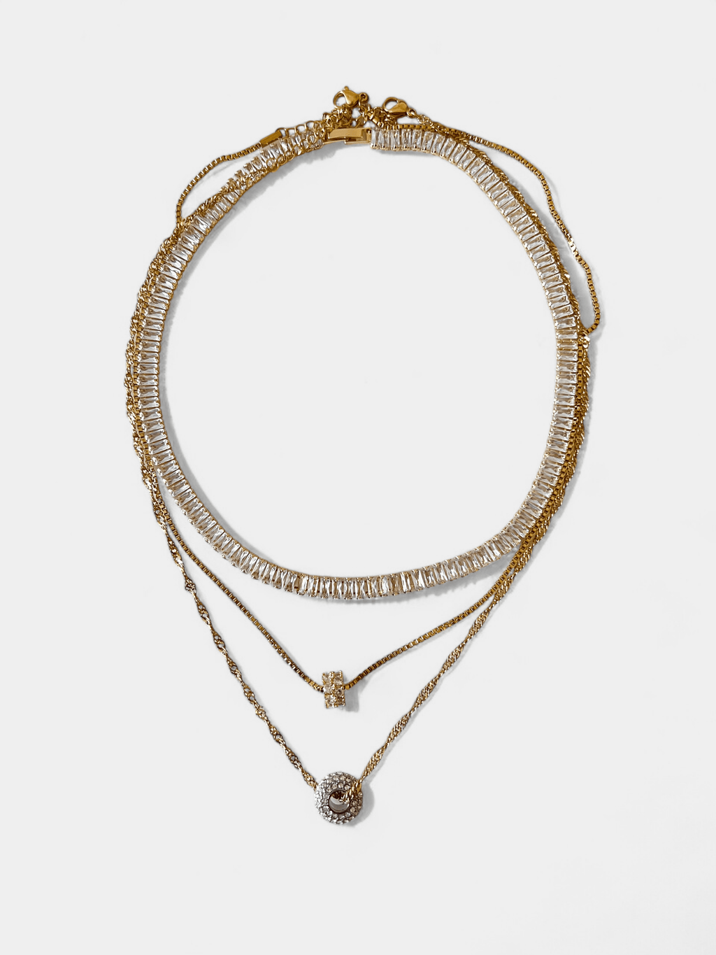 Tennis Layered Necklace Set - Vicky&Nico