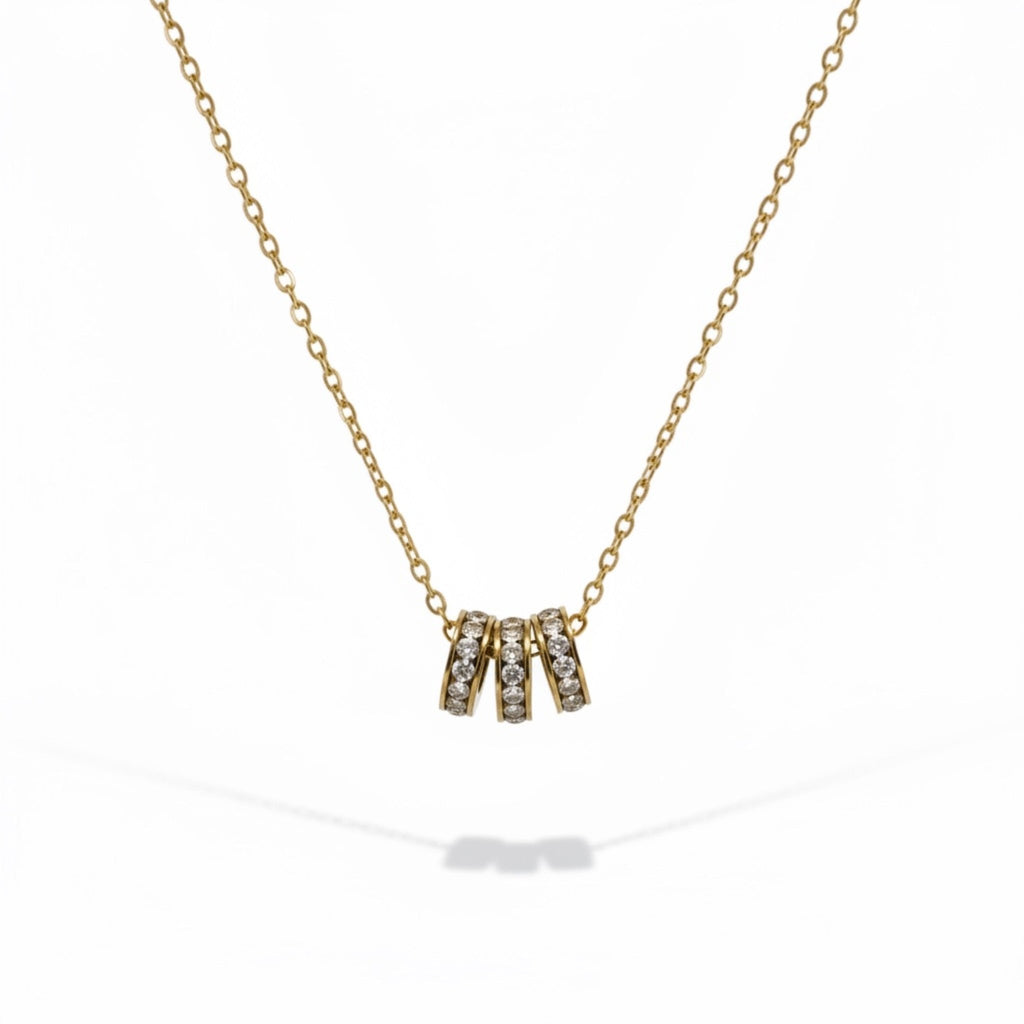 Triple Pavé Ring Necklace - Vicky&Nico