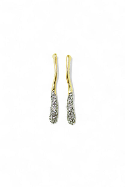 Two Tone Ala Drop Earrings - Vicky&Nico