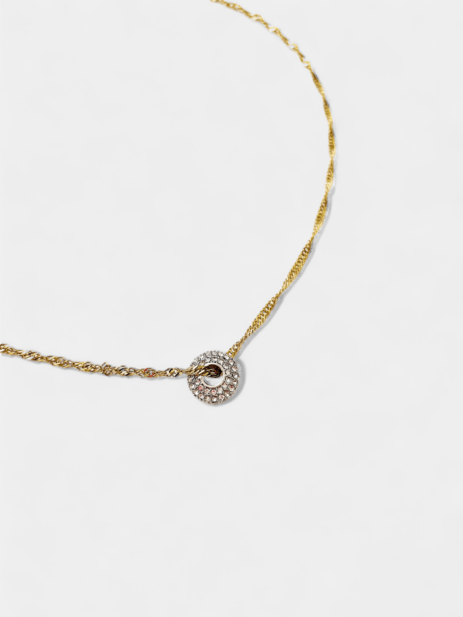 Two Tone Mini Sphere Necklace - Gold/Silver - Vicky&Nico