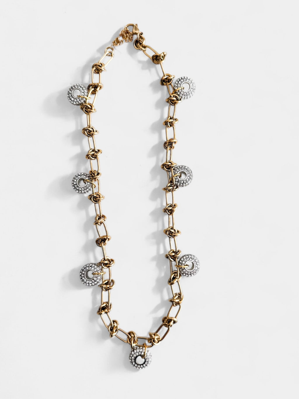 Two Tone Sphere Charms Necklace - Vicky&Nico