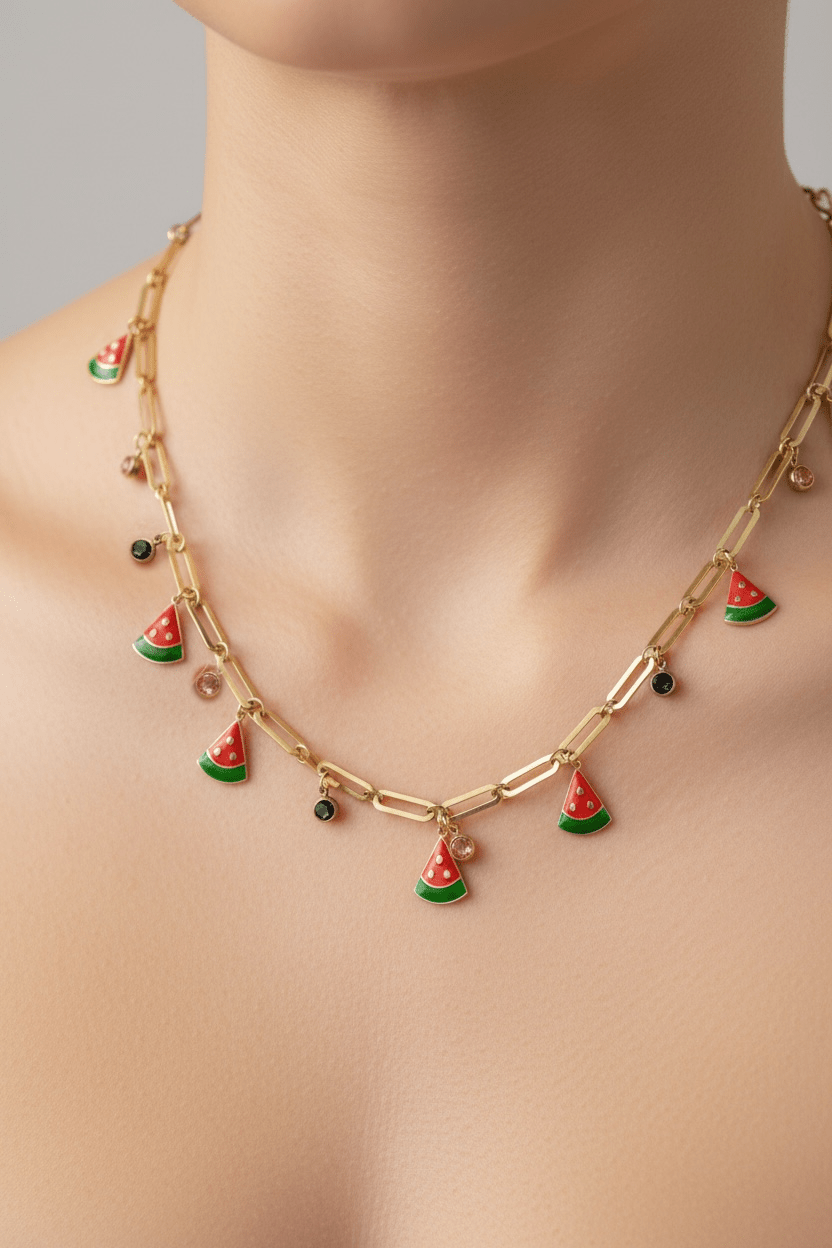 Watermelon Sugar Bliss Necklace - Vicky&Nico