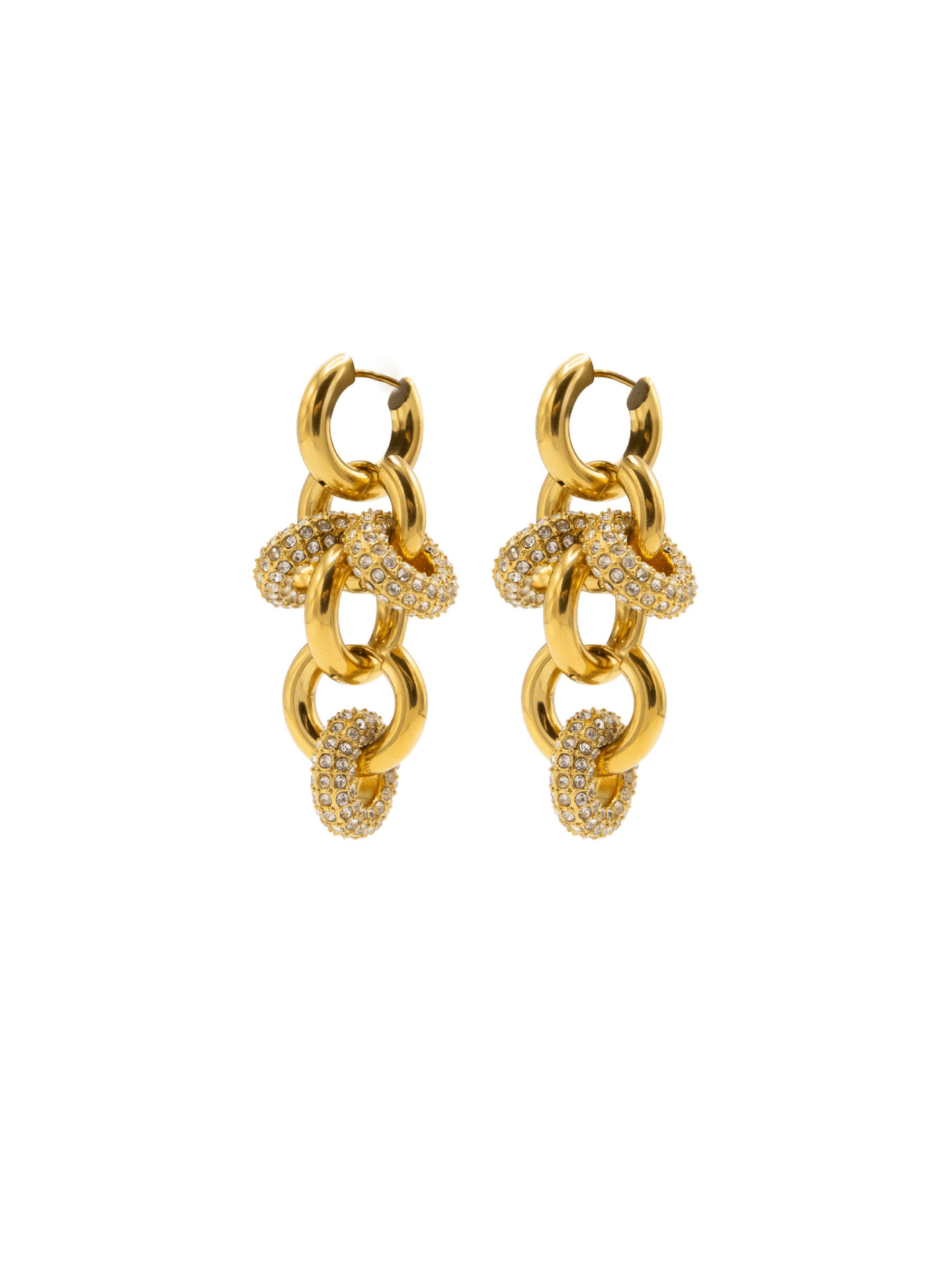 Metallique Harmony Chandelier Earrings - Gold - Vicky&Nico