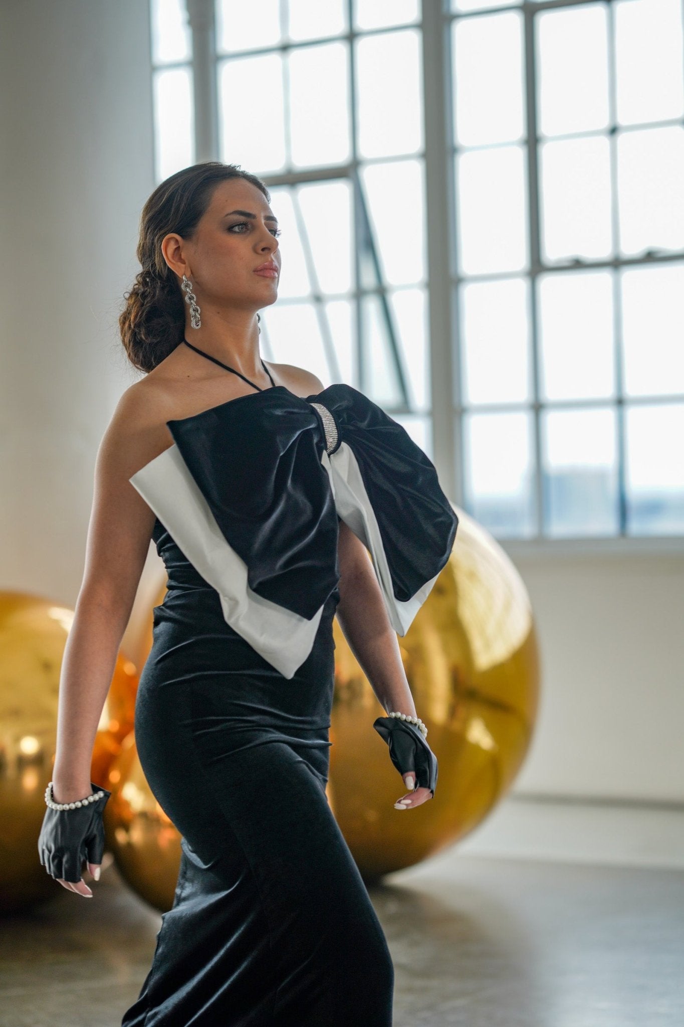 Metallique Harmony Drop Earrings - Silver - Vicky&Nico