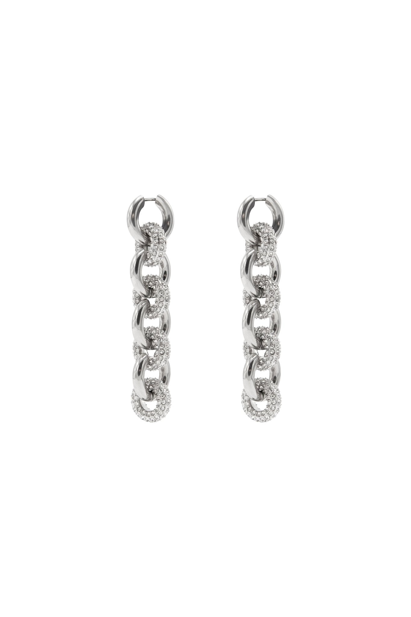 Metallique Harmony Drop Earrings - Silver - Vicky&Nico