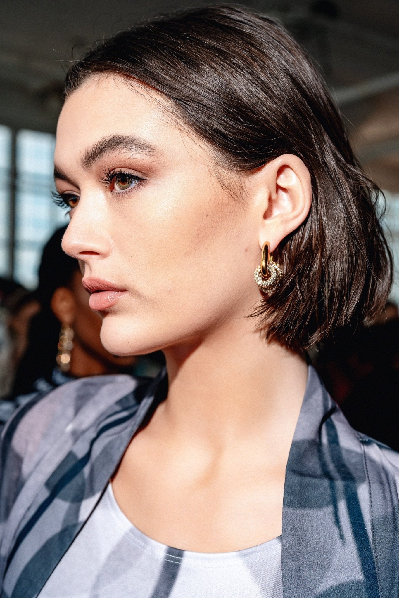 Square Harmony Trio Earrings - Gold - Vicky&Nico