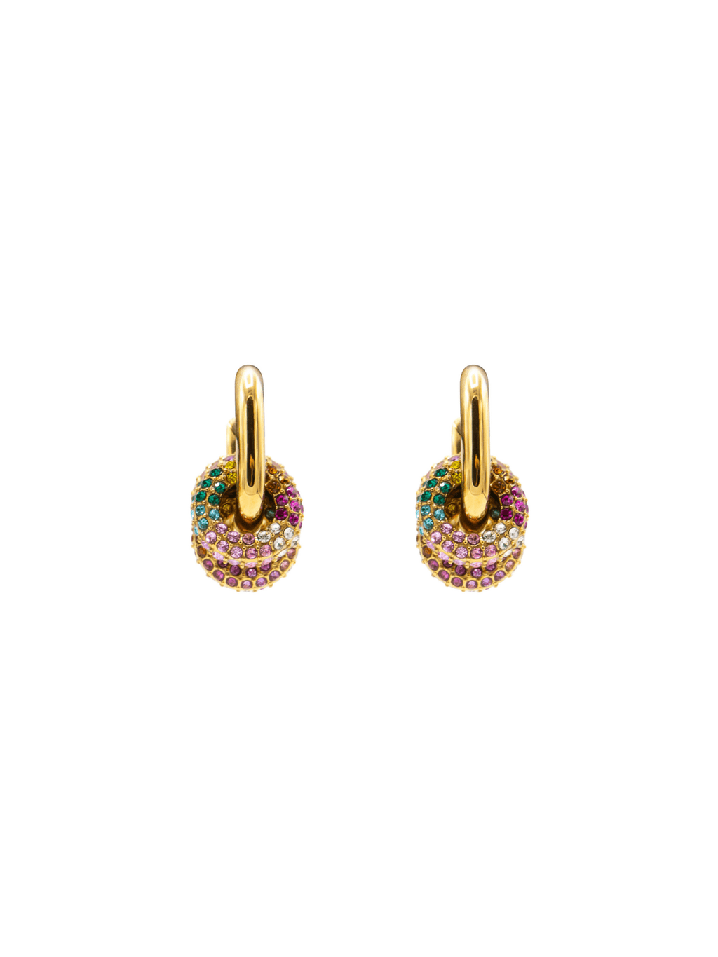 Square Harmony Trio Earrings - Multicolor - Vicky&Nico