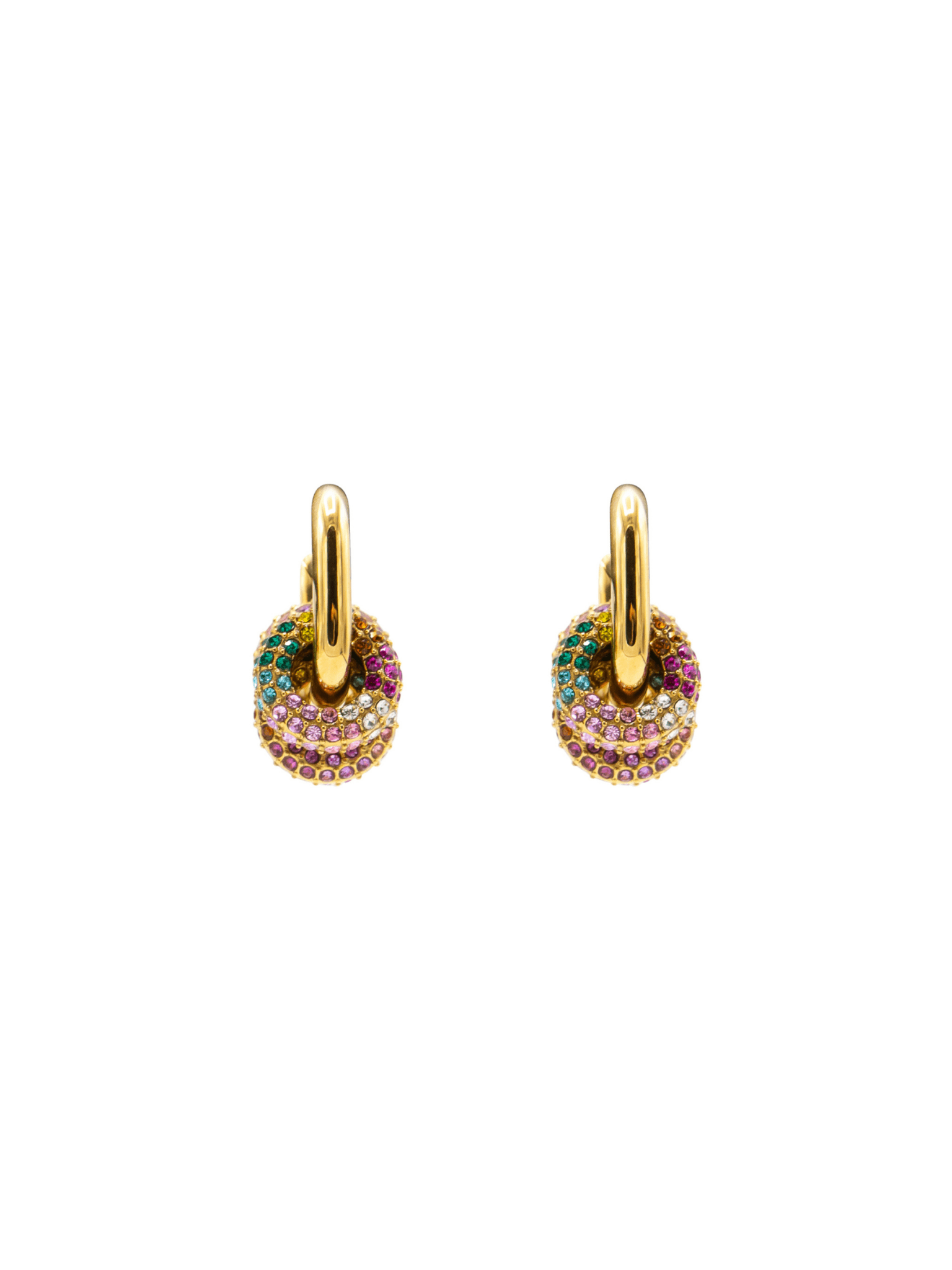 Square Harmony Trio Earrings - Multicolor - Vicky&Nico